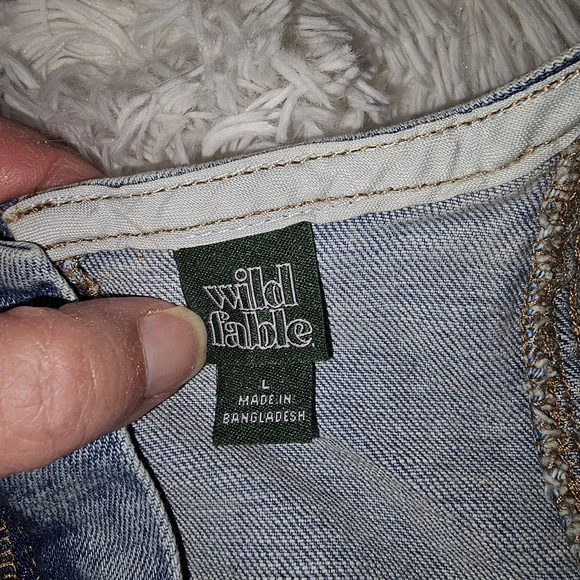 Wild Fable Denim dress Size L sleevless NWT - Picture 4 of 9